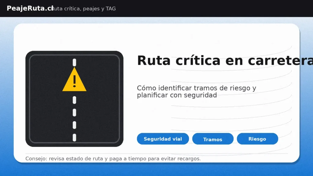 Ruta crítica en carretera en Chile: tramos de riesgo, puntos conflictivos y consejos de seguridad vial para planificar tu viaje.