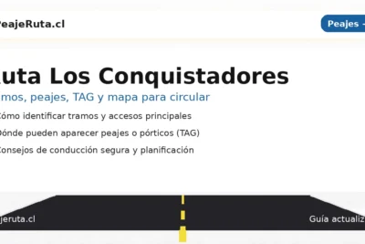 Ruta Los Conquistadores en Chile: tramos, peajes y TAG, guía práctica para circular | PeajeRuta.cl