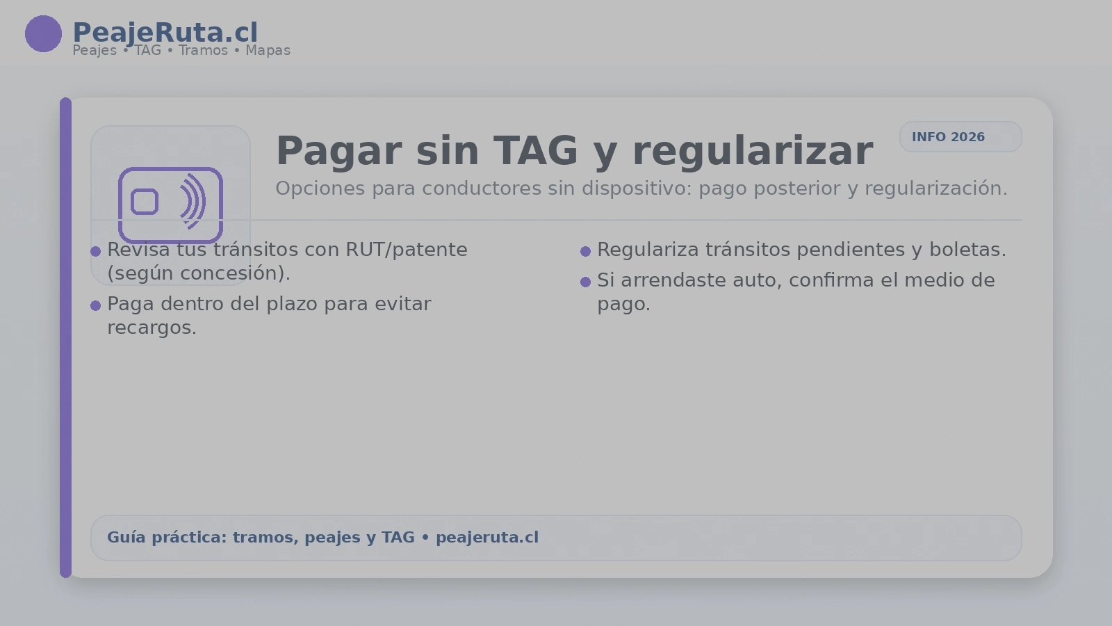 Pagar peajes sin TAG: pago posterior y regularización paso a paso