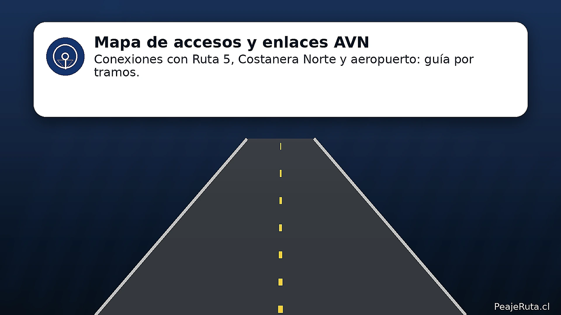 apa Vespucio Norte: accesos, enlaces y conexiones con Ruta 5, Costanera Norte y aeropuerto